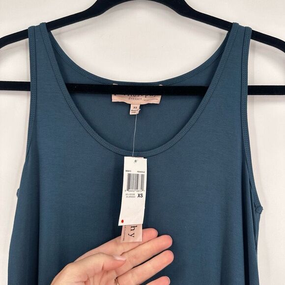 NWT Philosophy Tank Maxi Dress Dark Teal T-Shirt Dress Size XS Solid blue - Picture 9 of 11